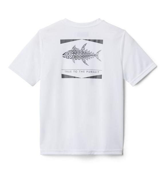 Columbia PFG Shirts White For Boys NZ32681 New Zealand